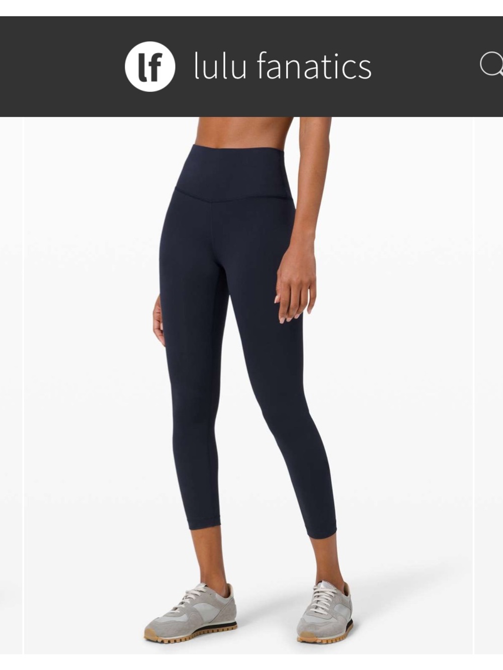 Lululemon Wunder Train High-Rise Tight 25" Sz 4 True Navy Blue 7/8 Length